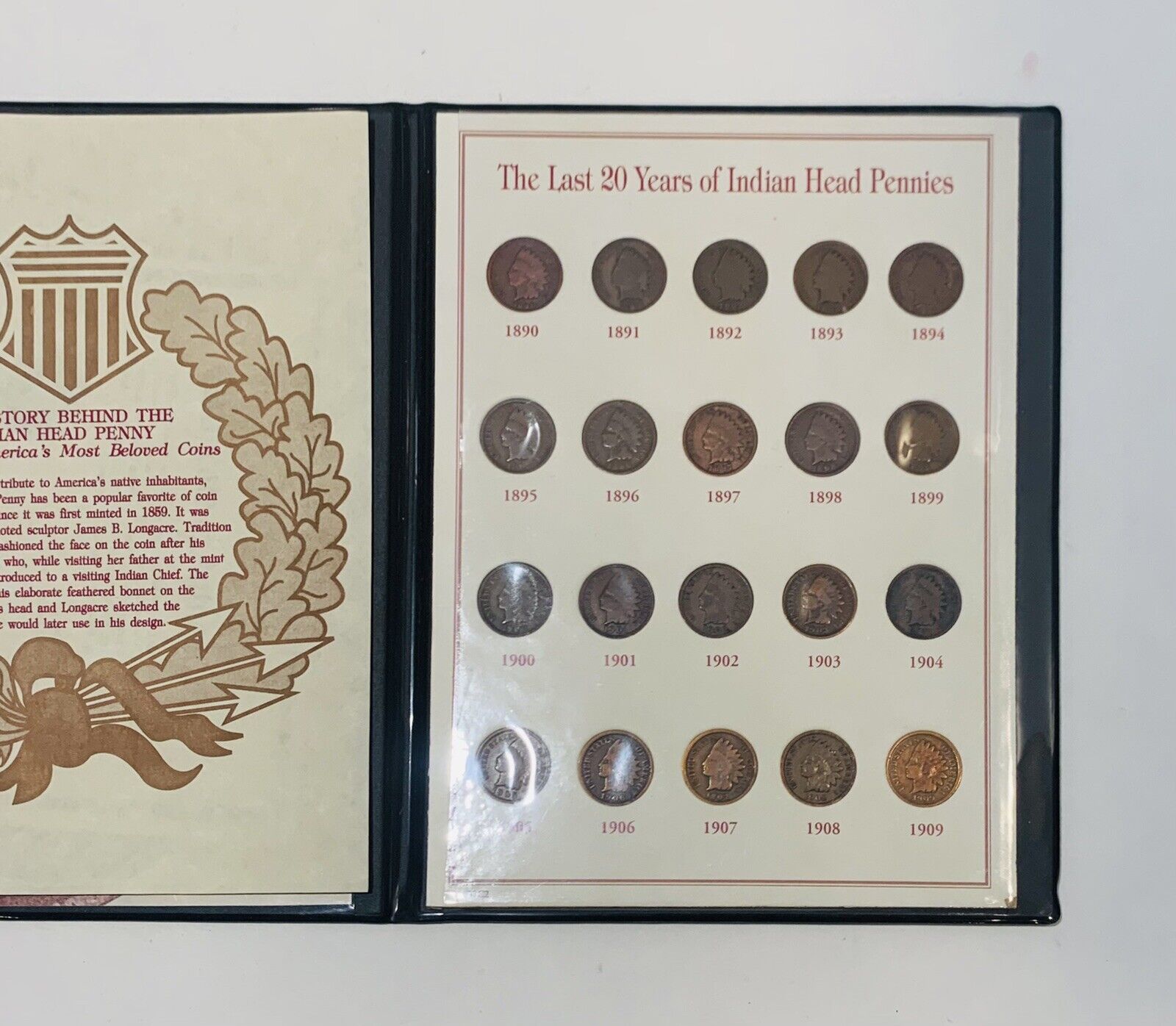 Indian Head Cents Pennies Set 1890-1909 - 20 Coins