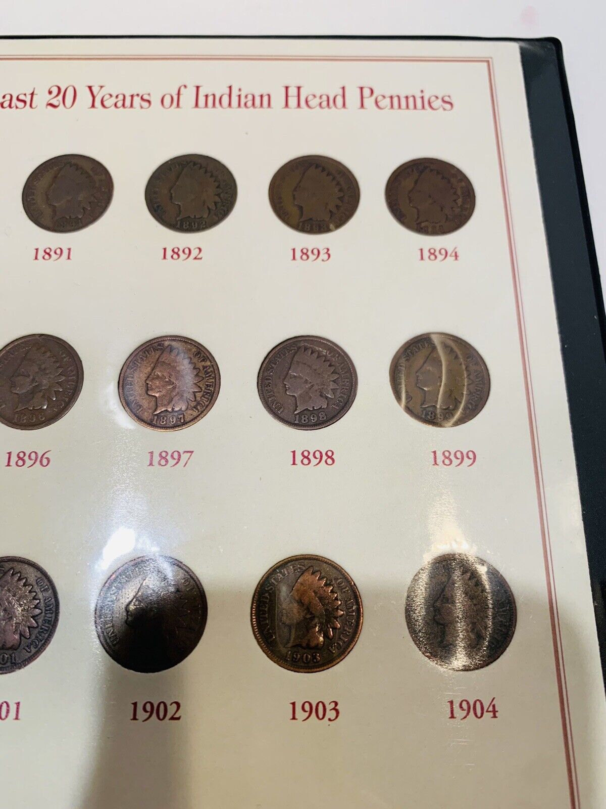 Indian Head Cents Pennies Set 1890-1909 - 20 Coins