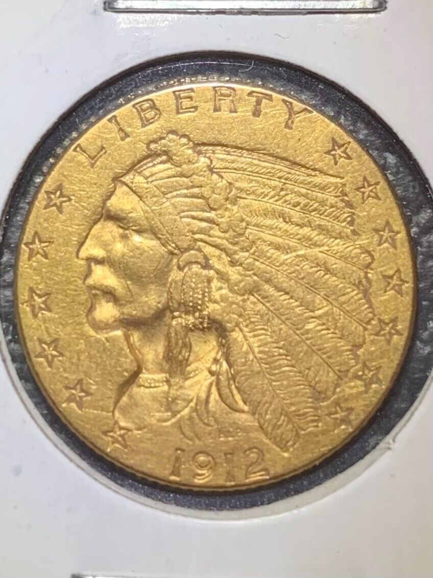 1912 US Gold $2.50 Indian Head Quarter Eagle