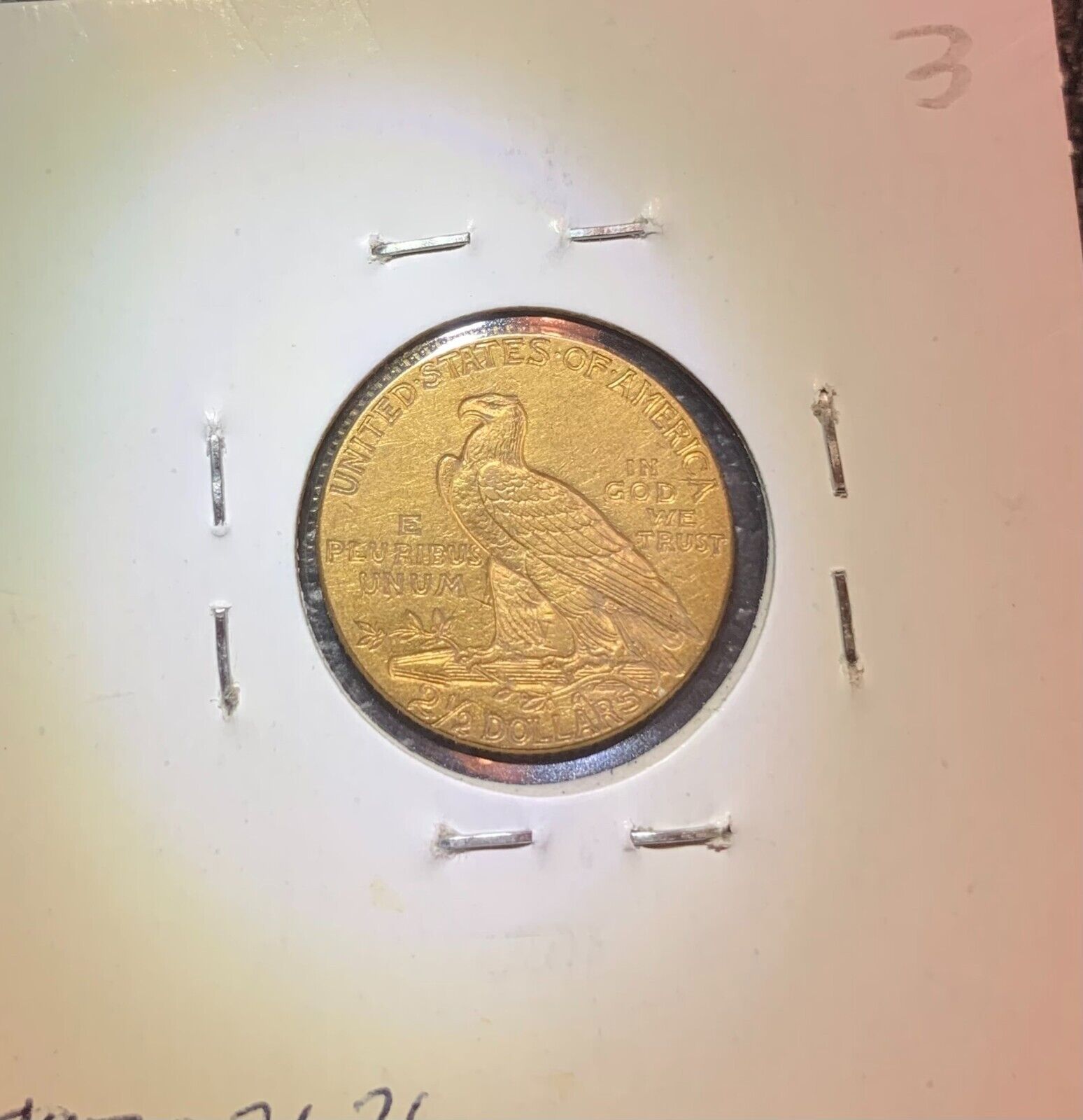 1912 US Gold $2.50 Indian Head Quarter Eagle