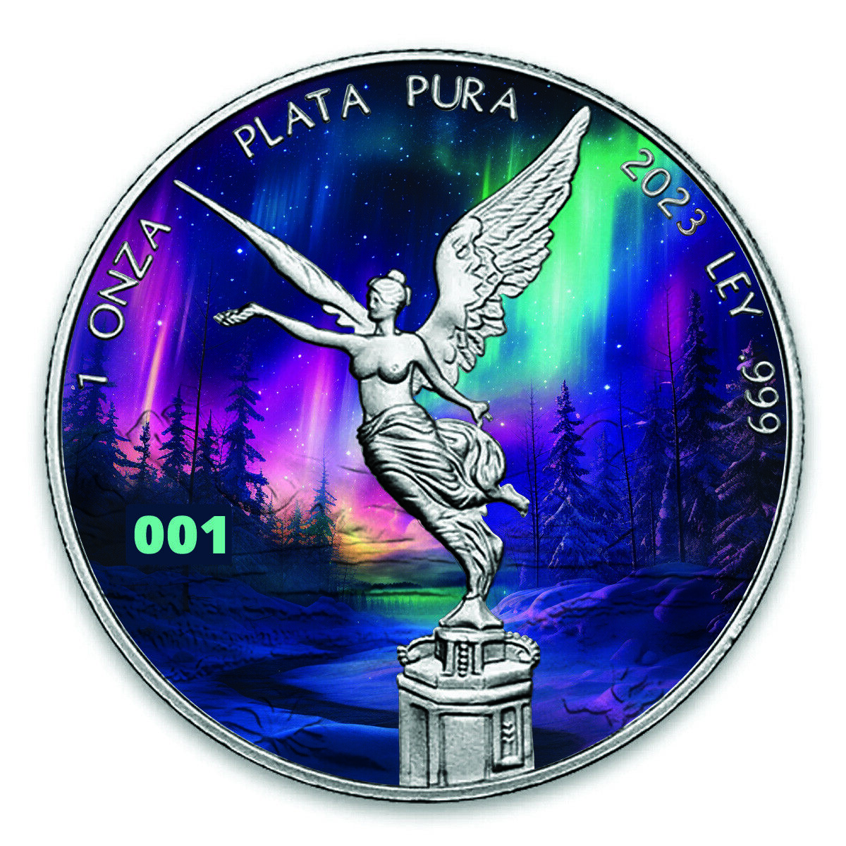 2023 Mexico Libertad Northern Lights 1 oz Silver Coin