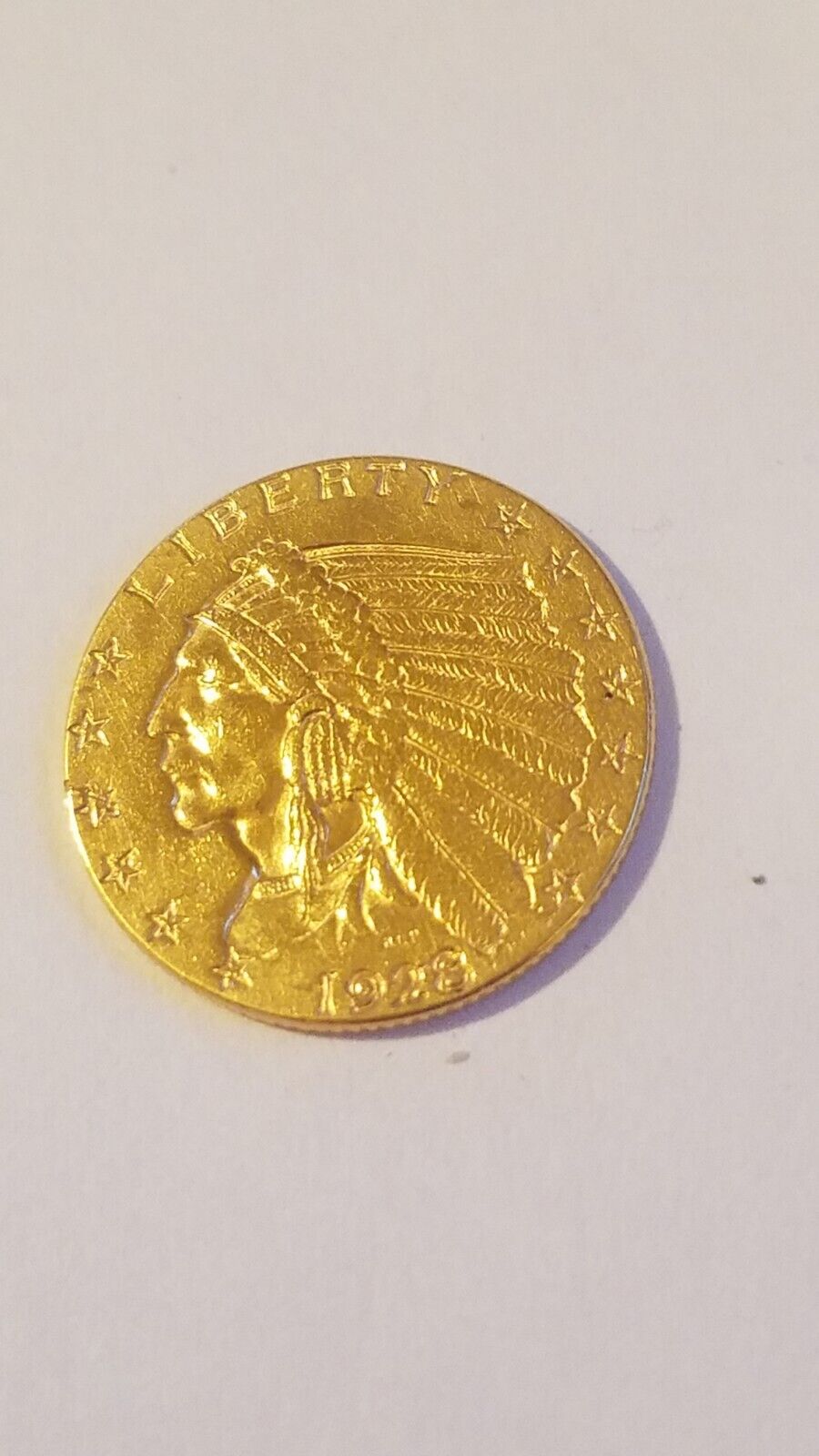 1928 Indian Head Gold Quarter Eagle Coin - $2.50