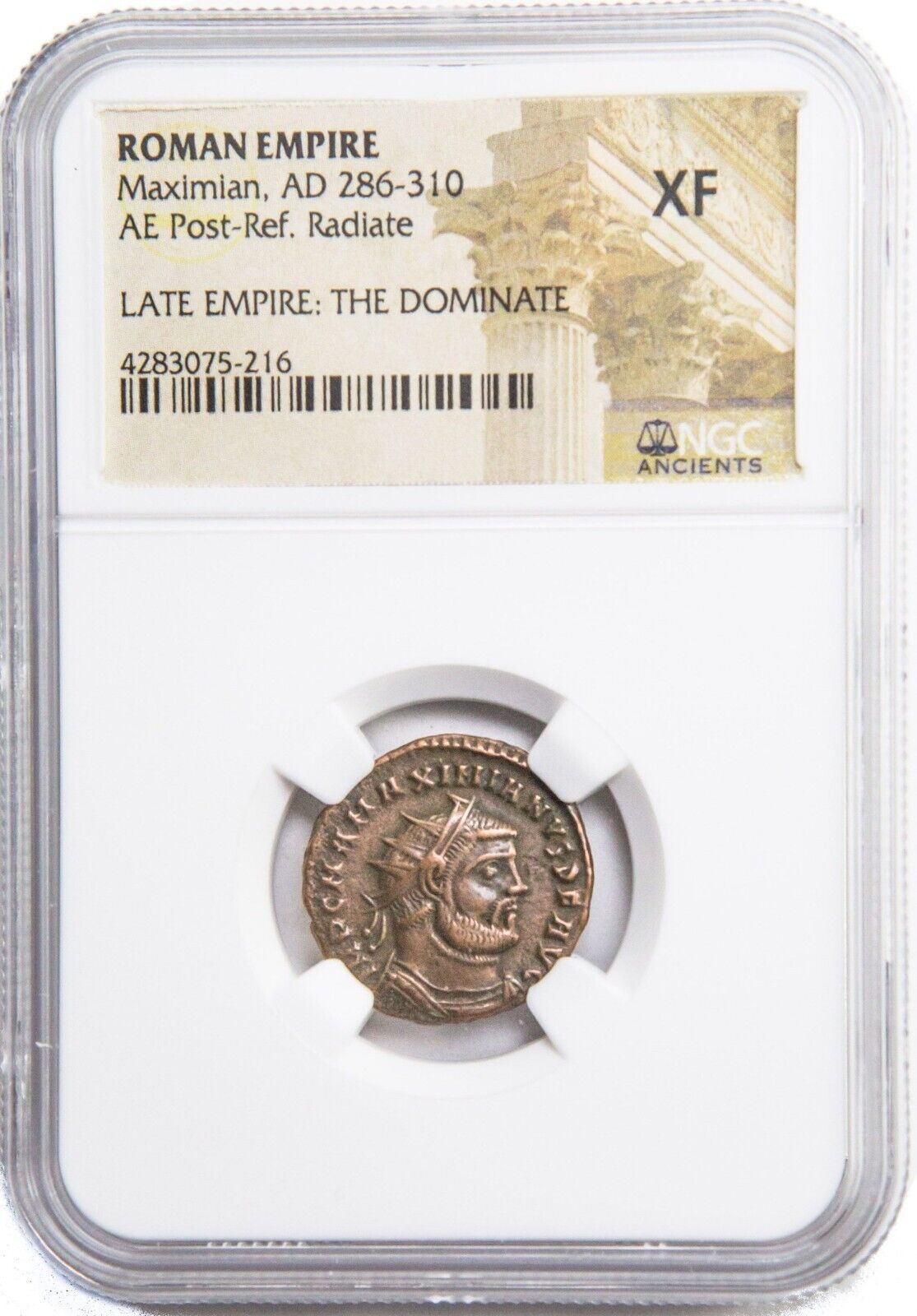 Maximian NGC Certified Roman Bronze Antoninianus (AD286-310)