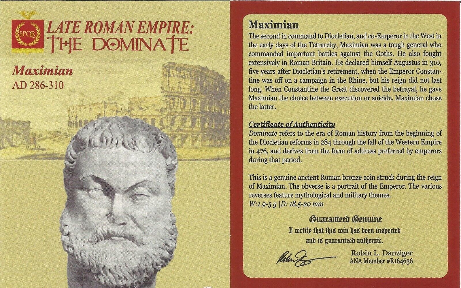 Maximian NGC Certified Roman Bronze Antoninianus (AD286-310)