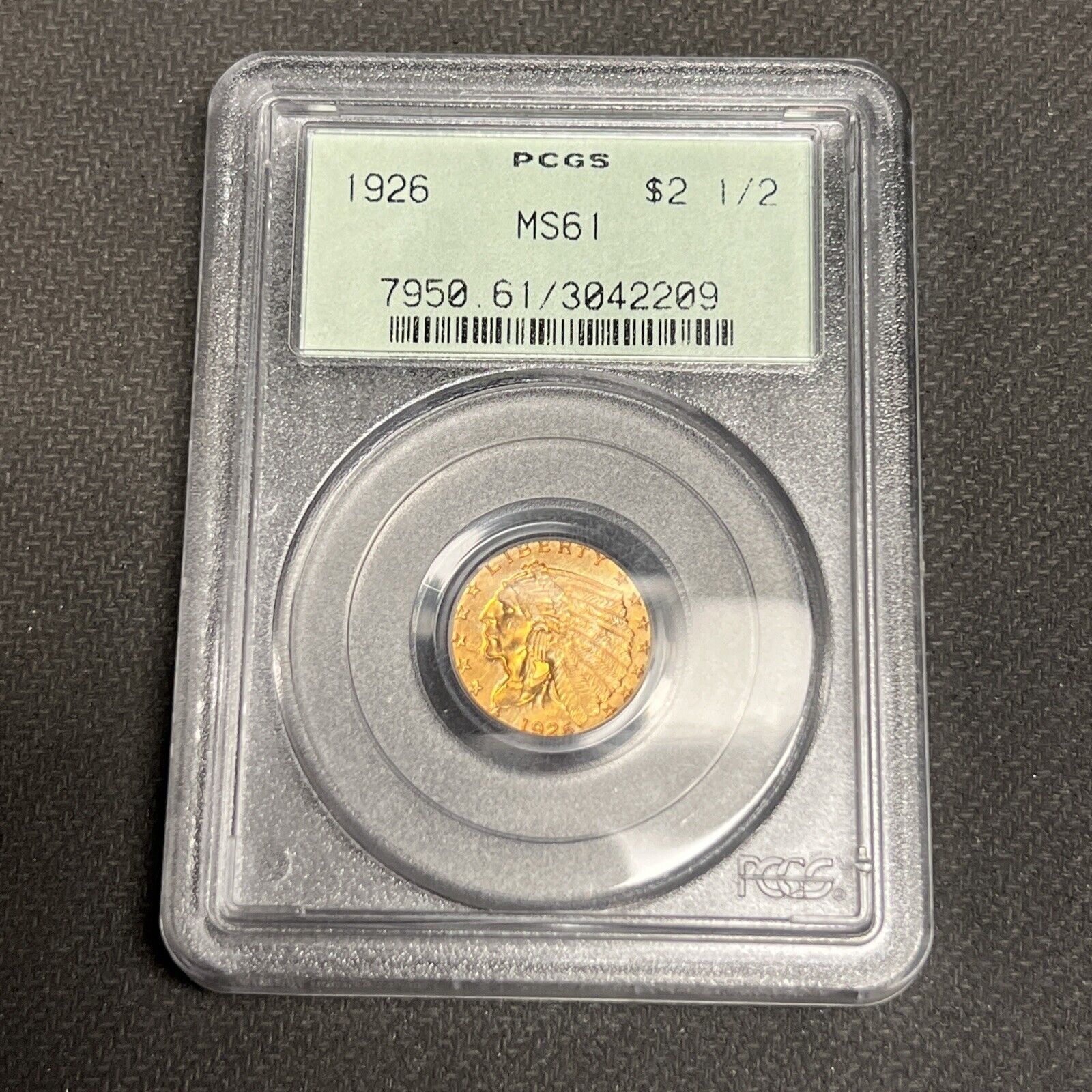 1926 Indian Head Gold $2.50 Quarter Eagle PCGS