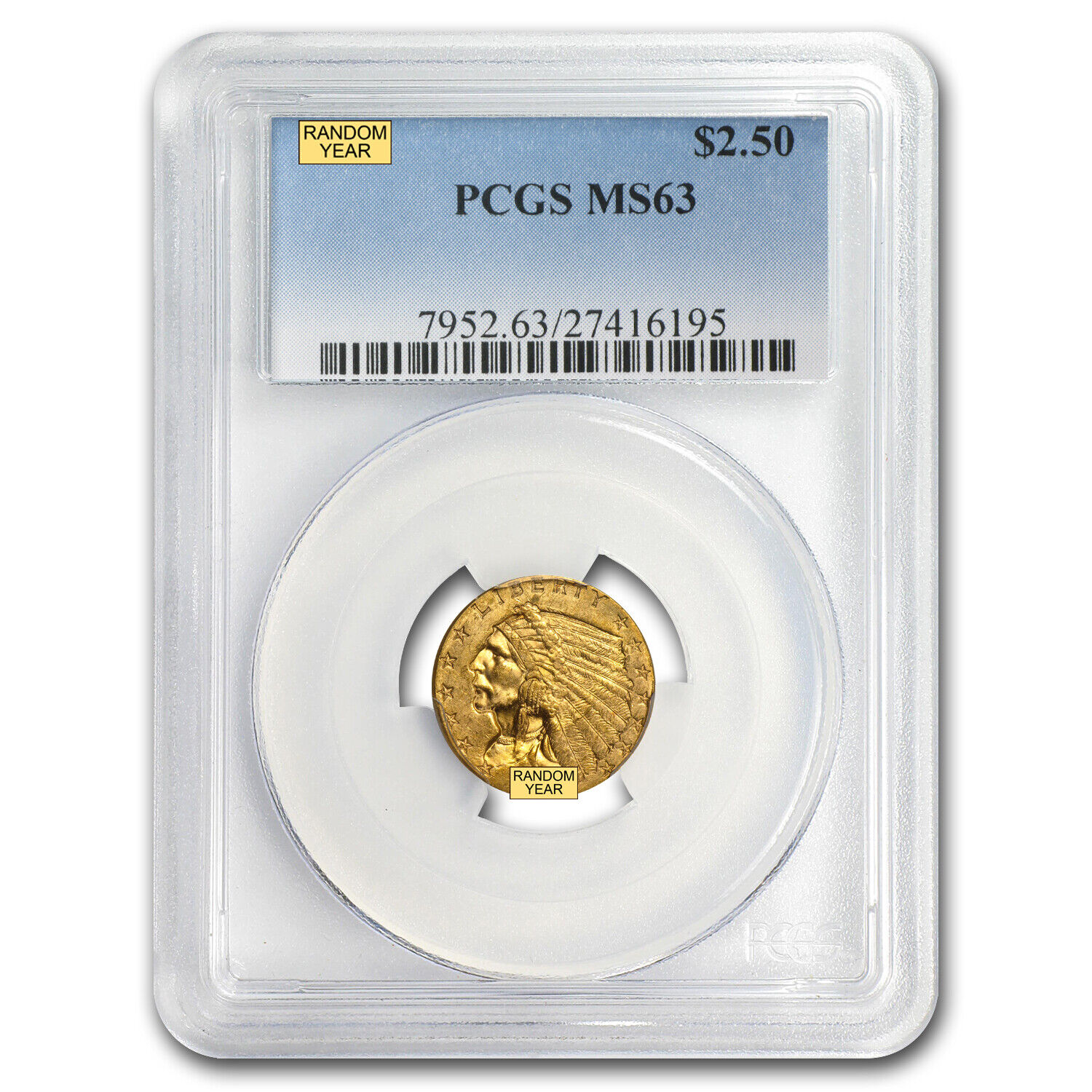 $2.50 Indian Gold Quarter Eagle - MS-63
