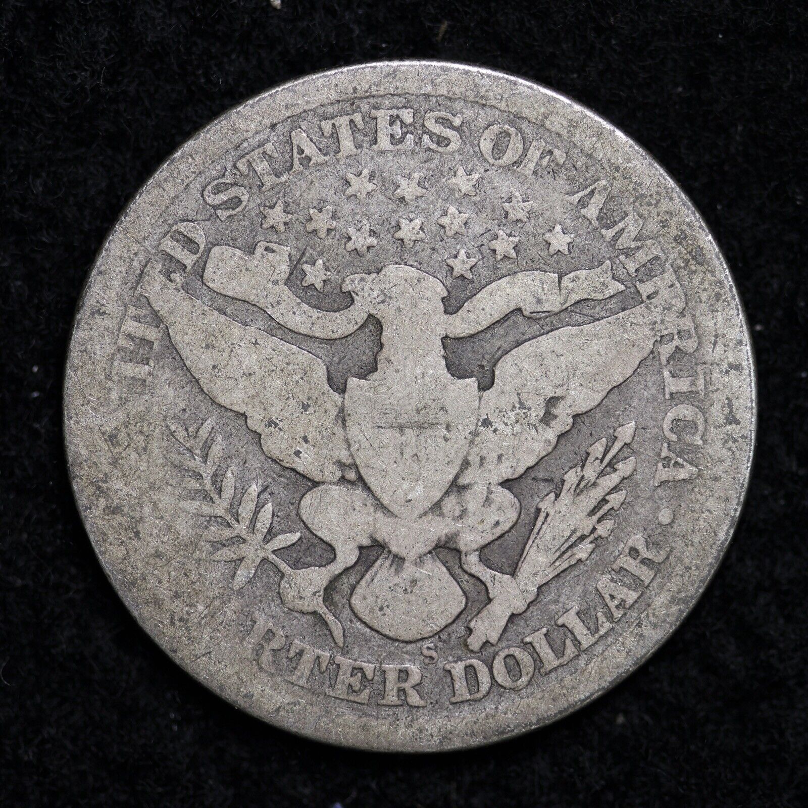 Rare 1899-S Barber Silver Quarter BO23