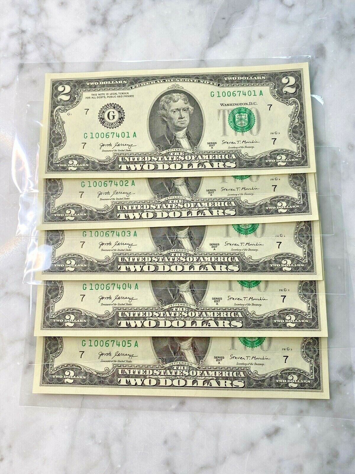 Rare $2 US paper money estate lot sale