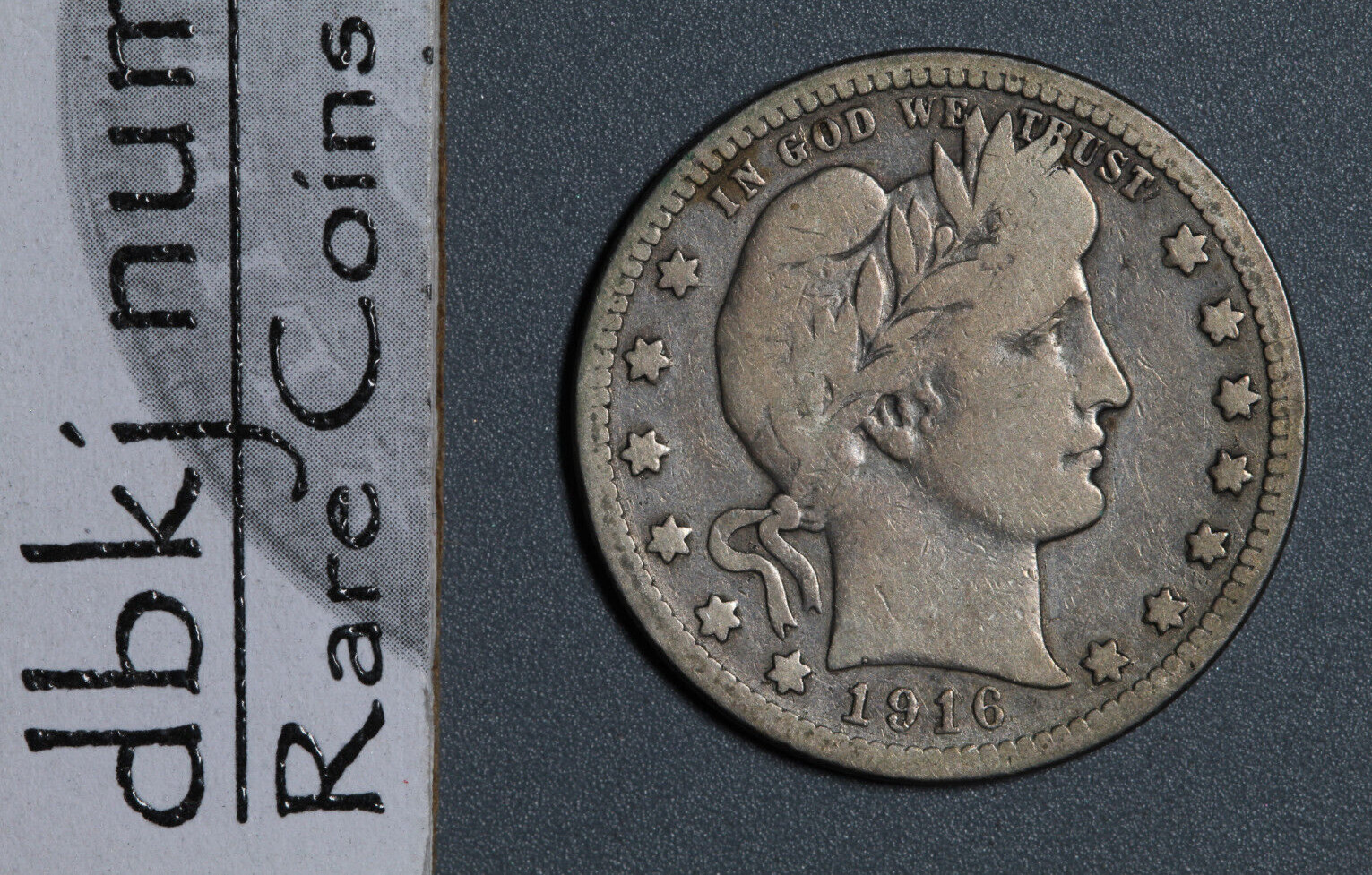 1916 D Liberty Head "Barber" Quarter Silver 25¢