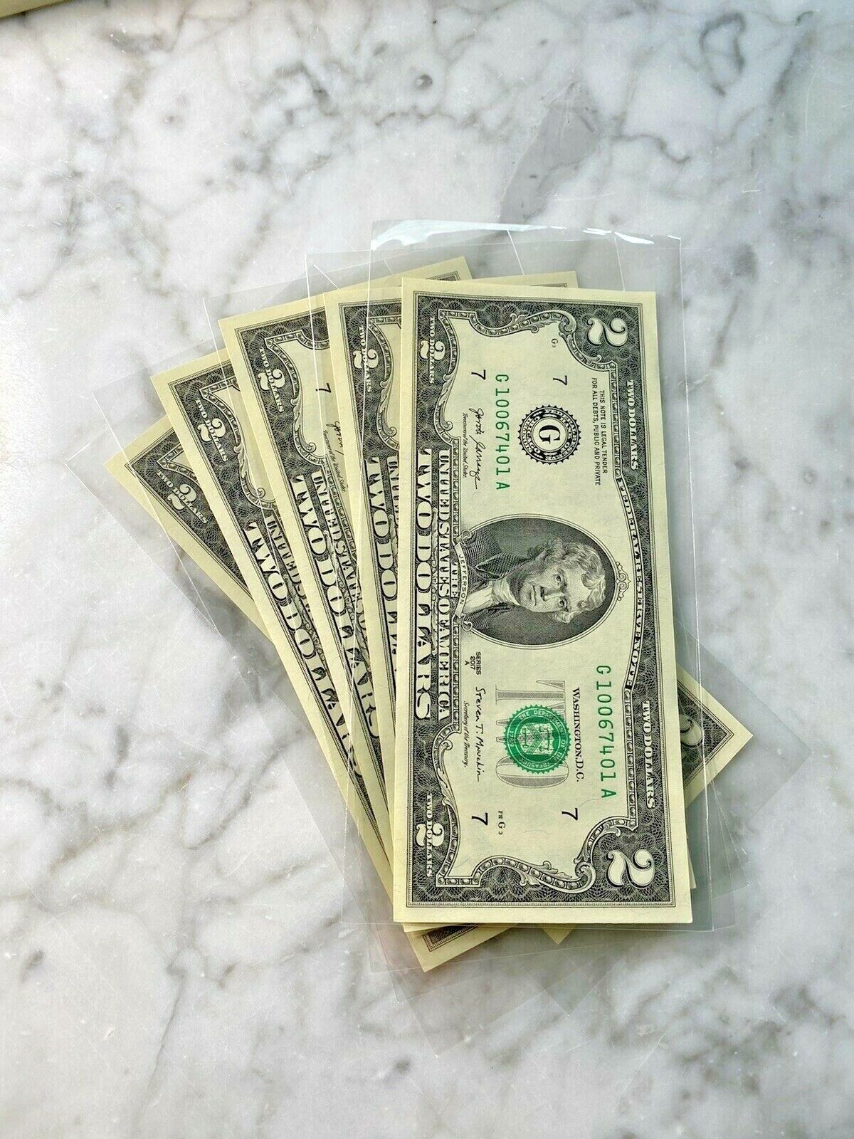 Rare $2 US paper money estate lot sale