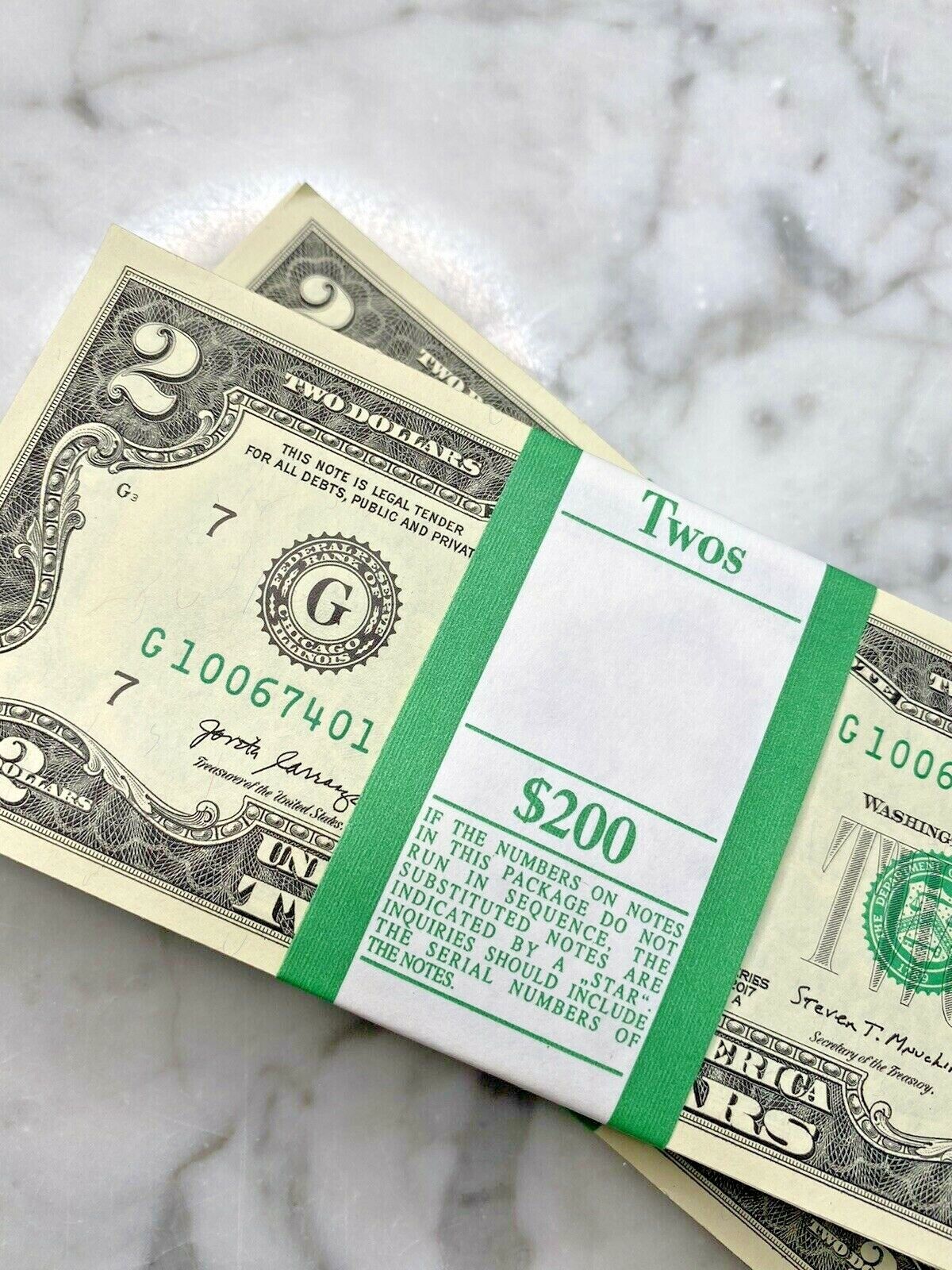 Rare $2 US paper money estate lot sale