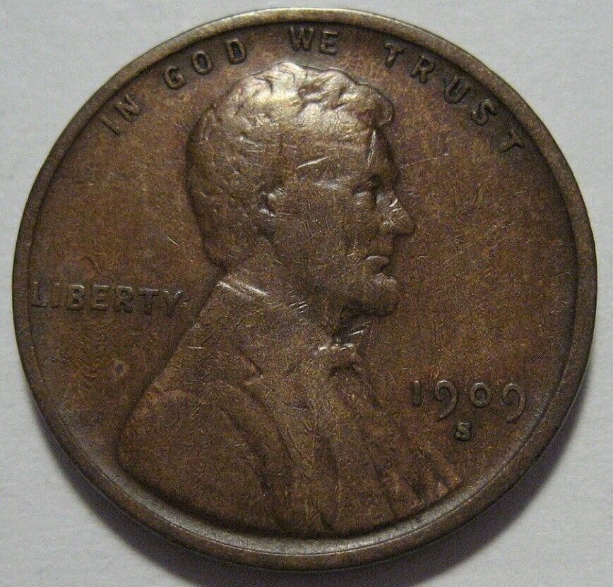 1909-S-VDB Lincoln Wheat Cent, VF/XF, Key Date