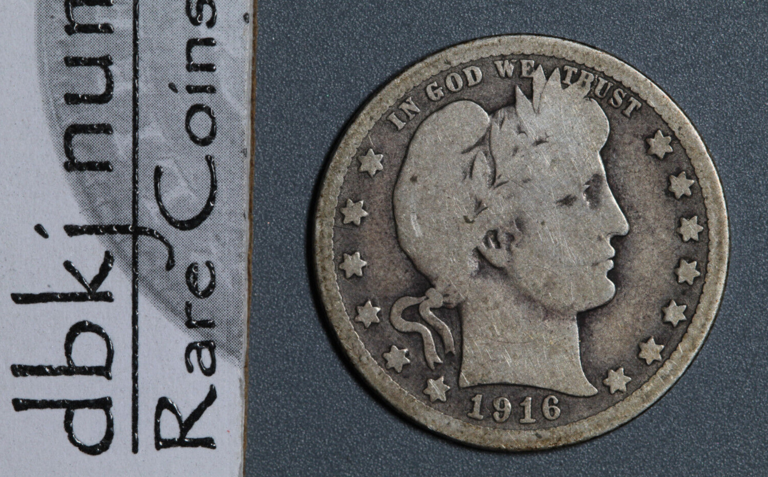 1916 D Liberty Head "Barber" Quarter Silver 25¢