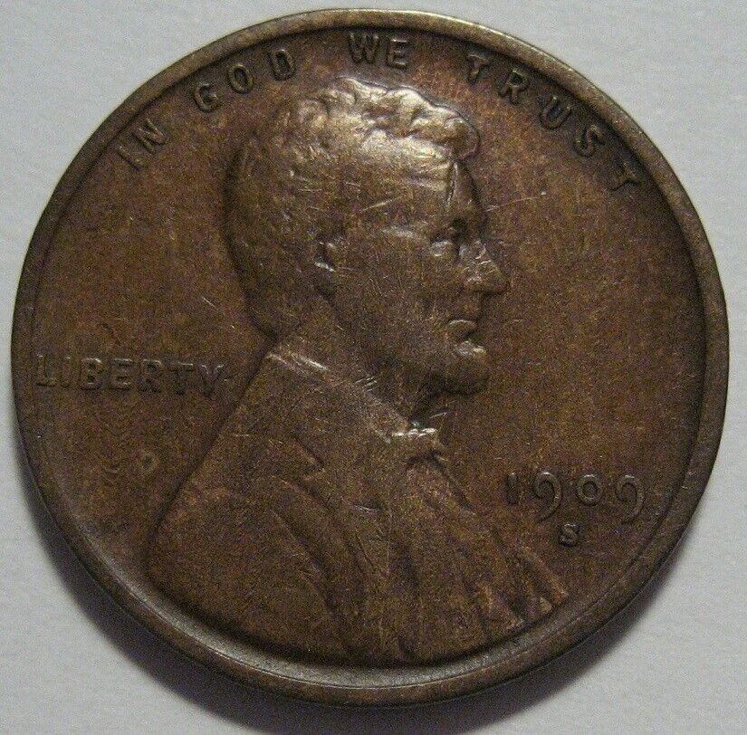 1909-S-VDB Lincoln Wheat Cent, VF/XF, Key Date