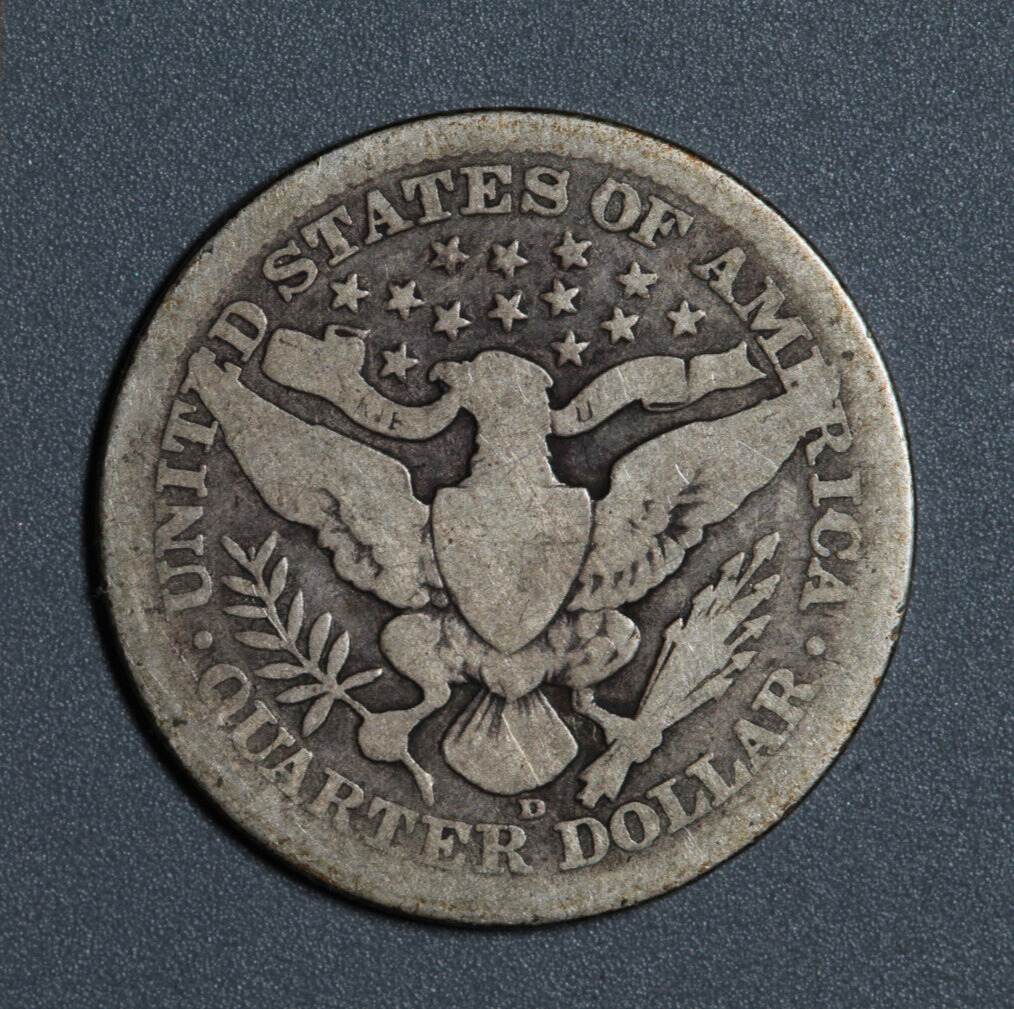 1916 D Liberty Head "Barber" Quarter Silver 25¢
