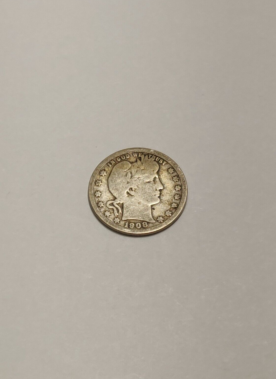 1908 D Barber Silver Quarter - Rare Collectible Coin