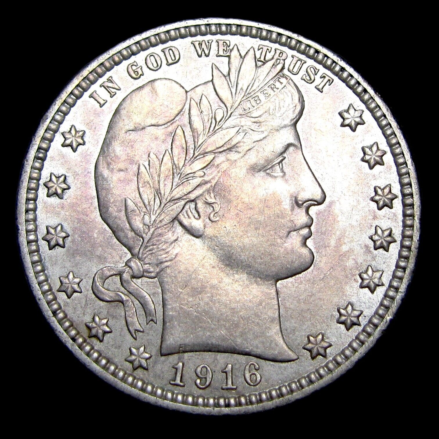 1916-D Barber Quarter Silver Coin #017N