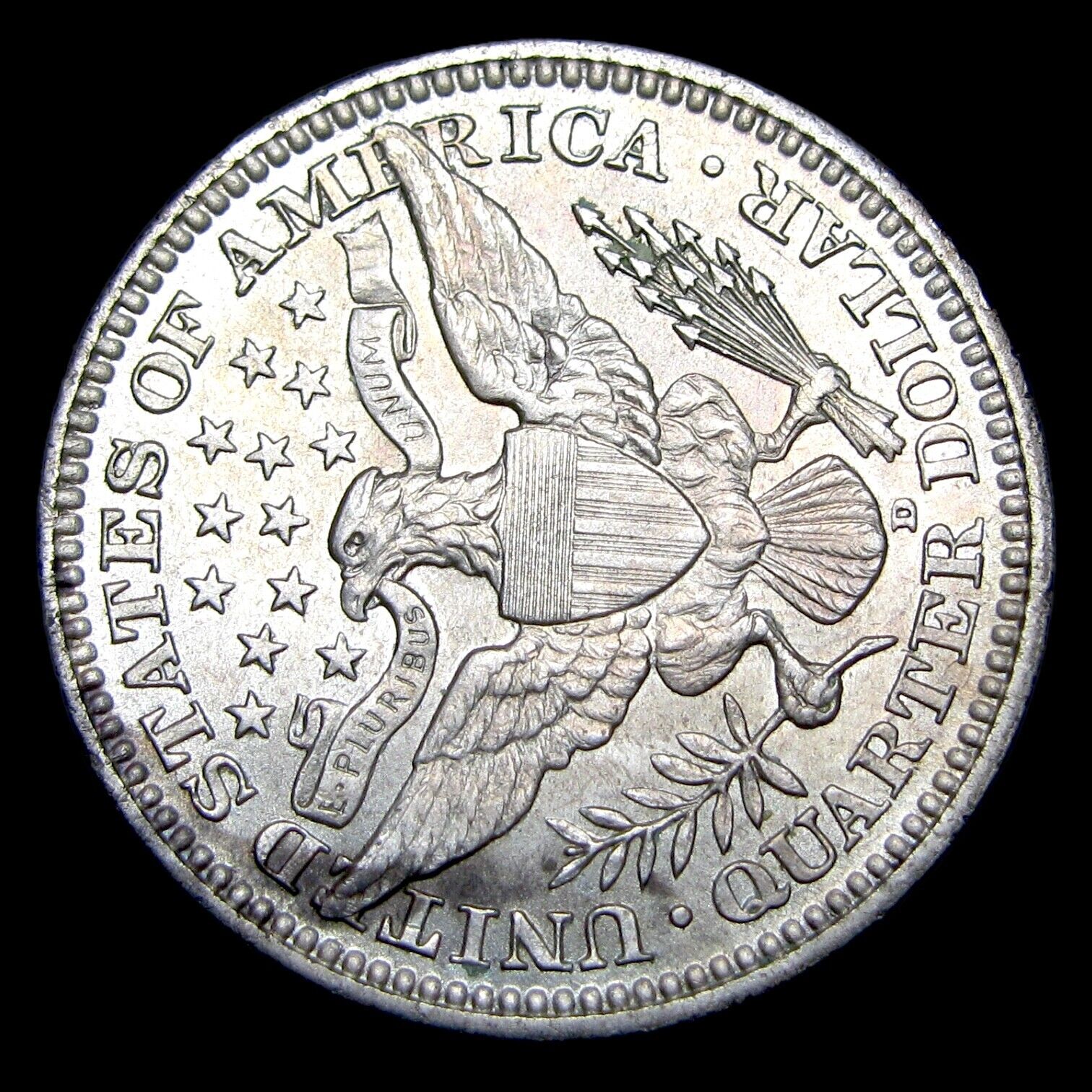 1916-D Barber Quarter Silver Coin #017N