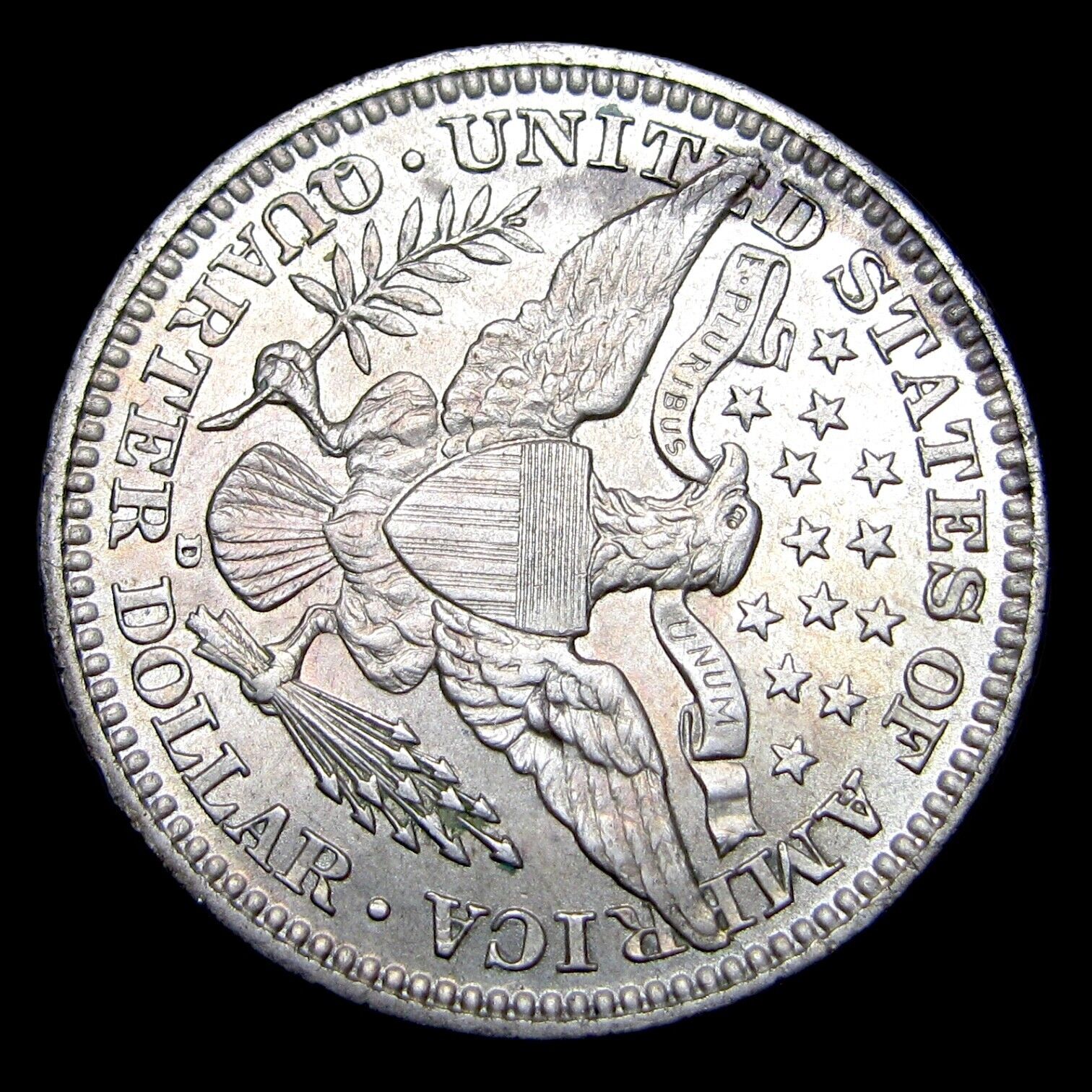 1916-D Barber Quarter Silver Coin #017N
