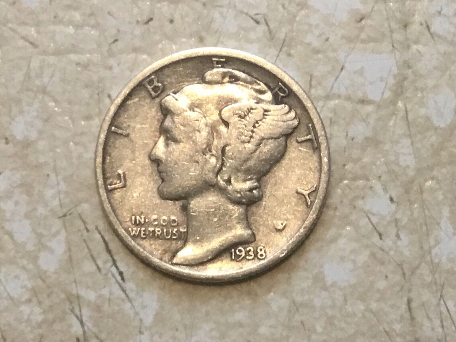 1938-S USA Mercury dime - 90% silver coin