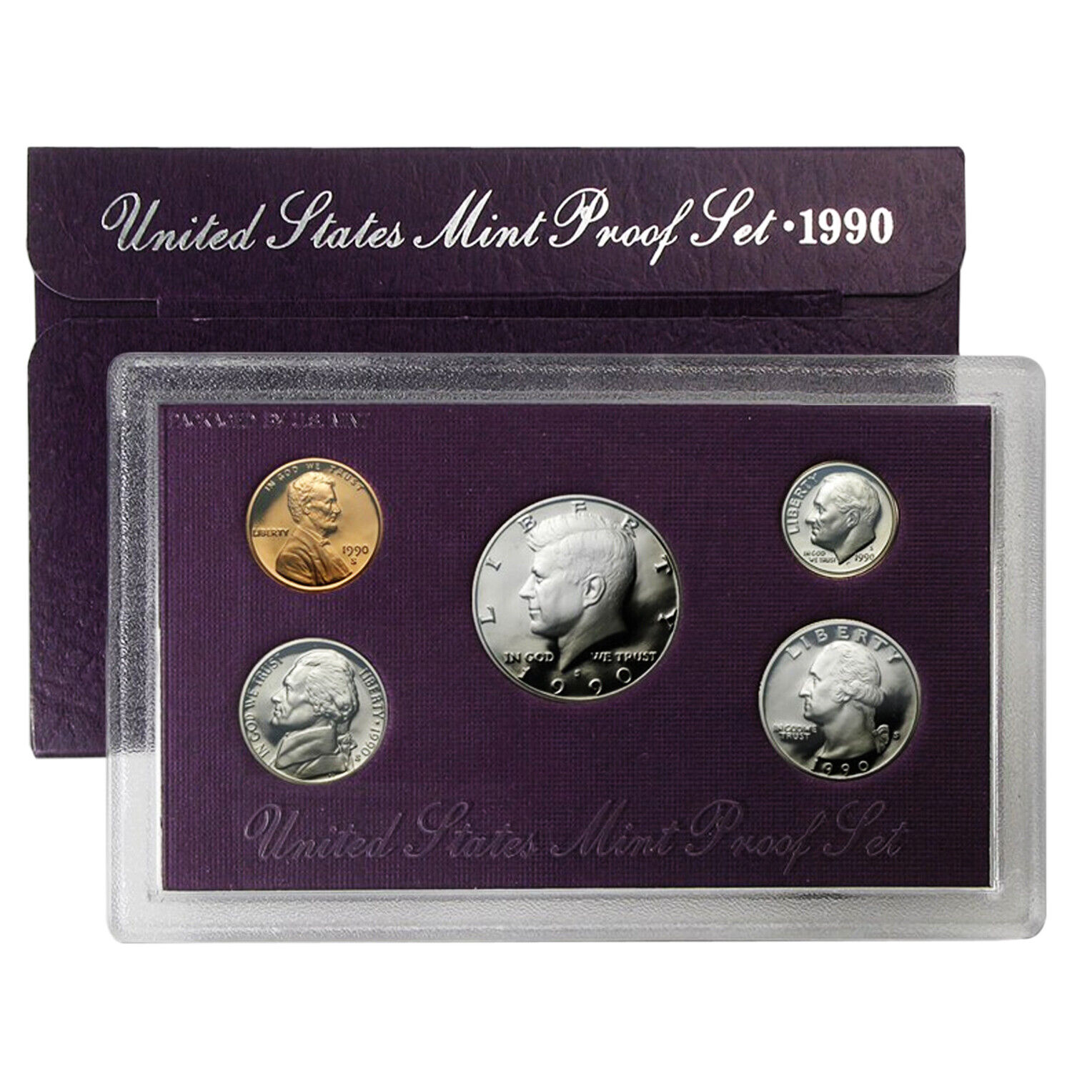 1990 Proof Set with 5 Coins