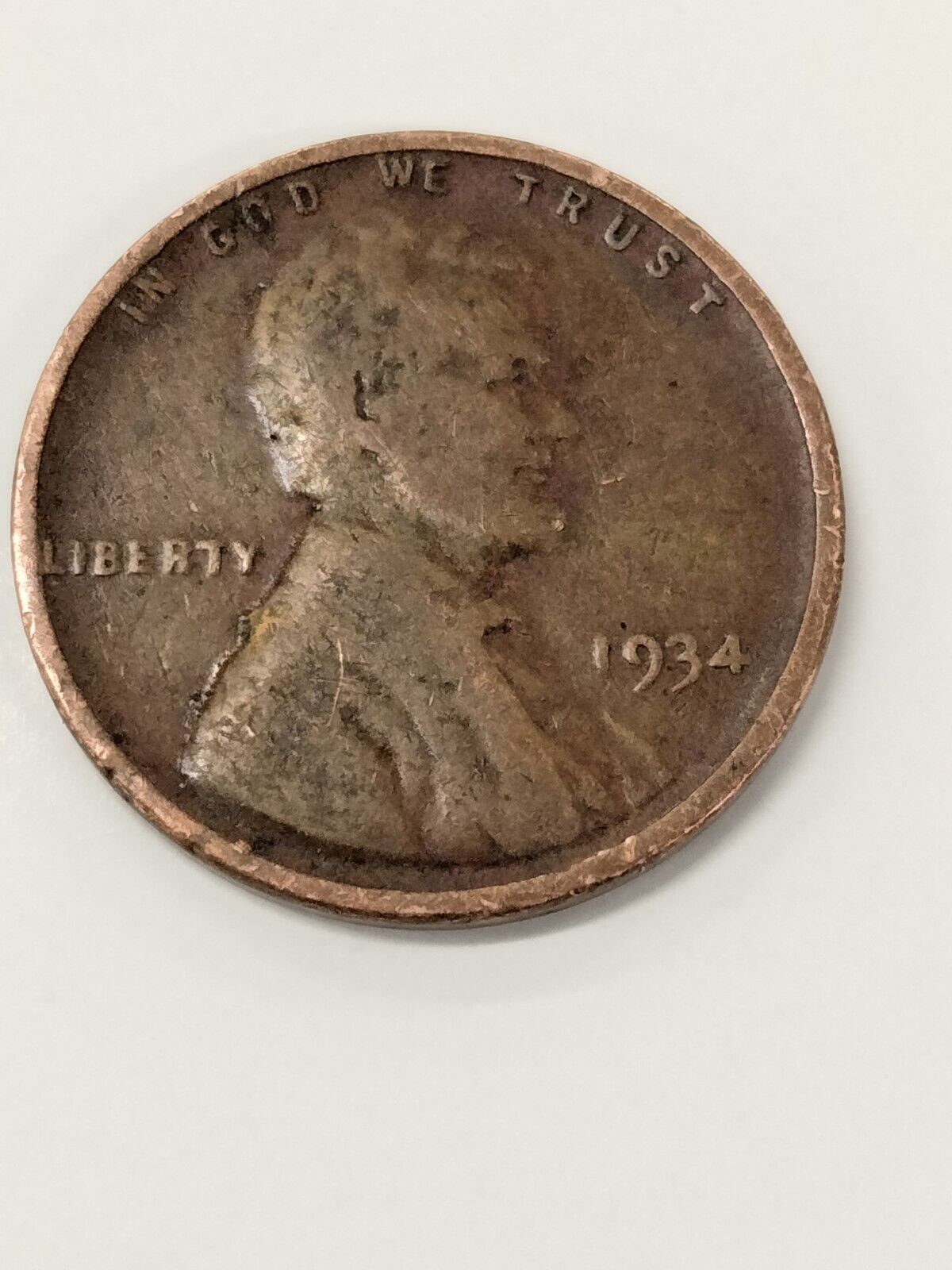 Rare 1934 Lincoln Wheat Penny, No Mint Mark