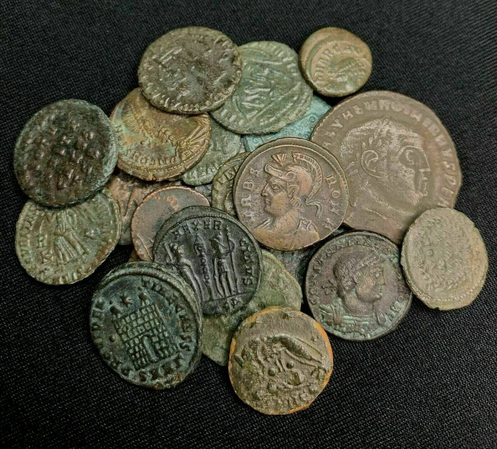 High-Quality Assorted Ancient Roman Bronze Coins, 1500+ Years Old
