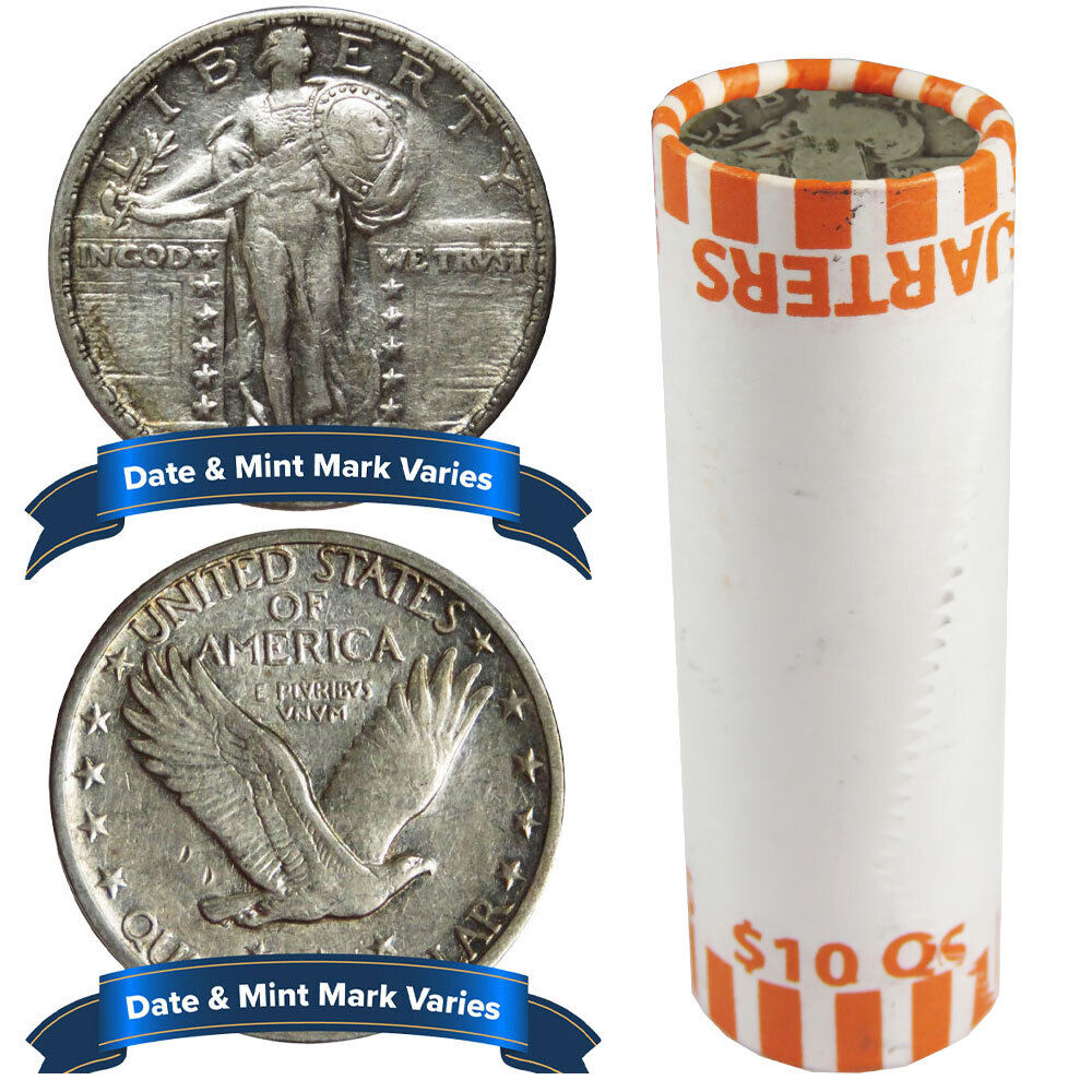 40 Full Date 90% Standing Liberty Quarter Roll