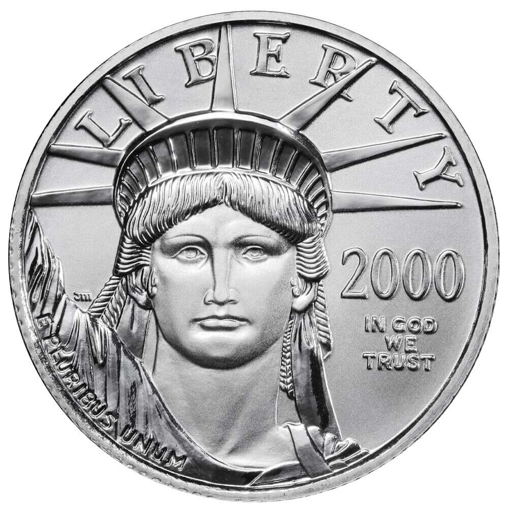 2000 $25 American Platinum Eagle 1/4 oz BU
