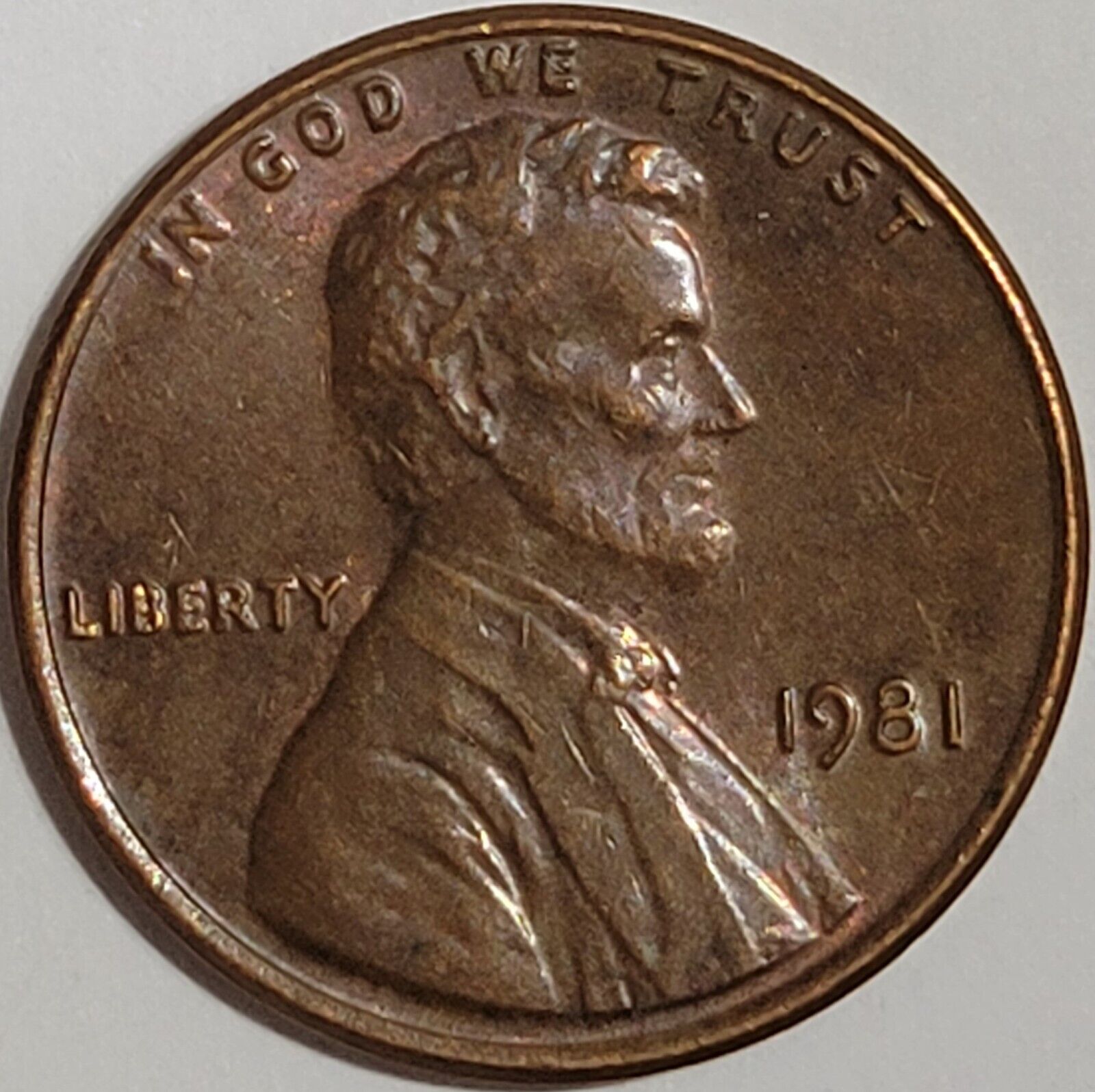 1981 Lincoln Memorial Penny with DDOR RD Error