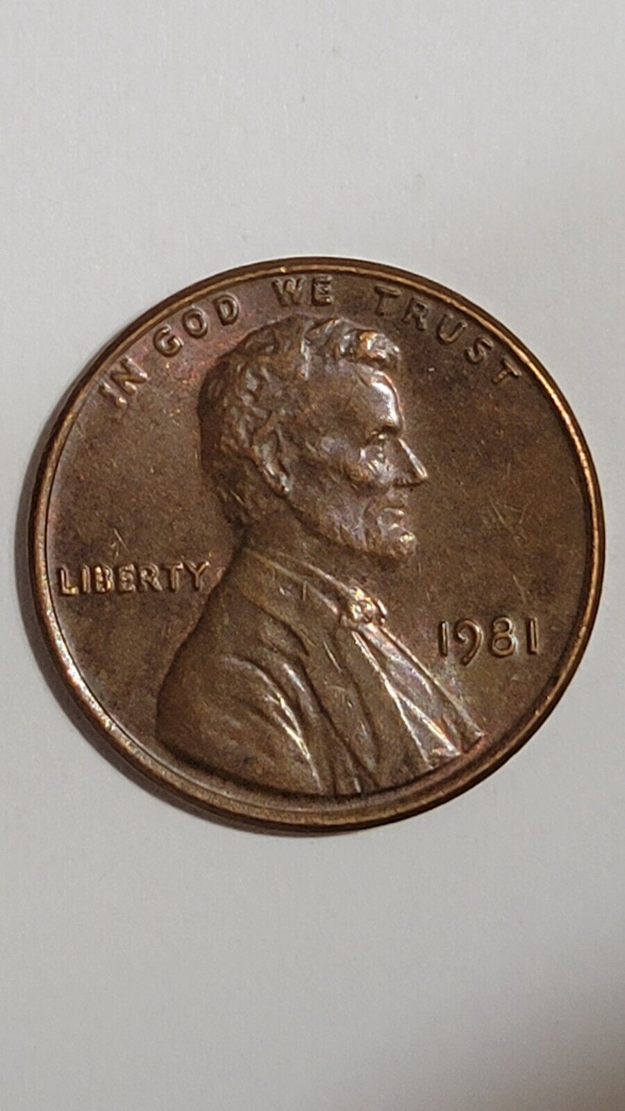 1981 Lincoln Memorial Penny with DDOR RD Error
