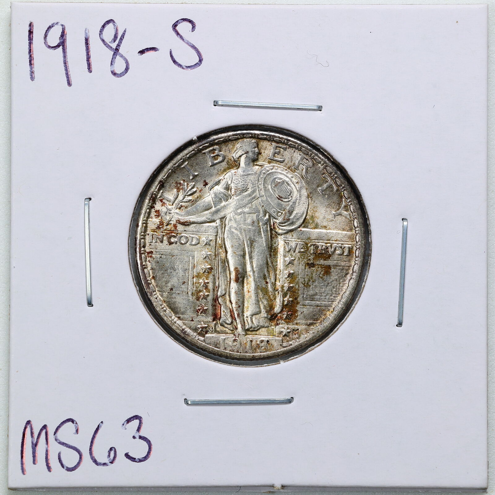 1918-S Standing Liberty Quarter Dollar MS63 Certified Coin