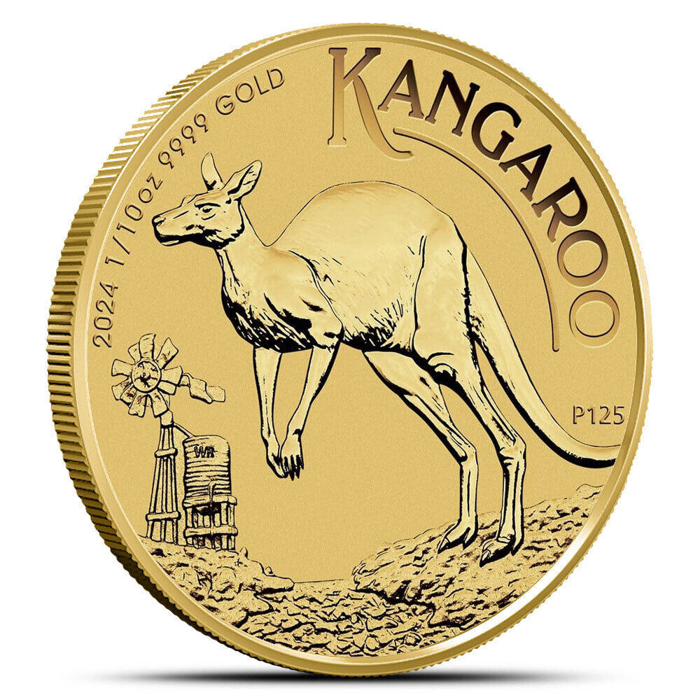 2024 1/10 oz Australian Gold Kangaroo Coin BU
