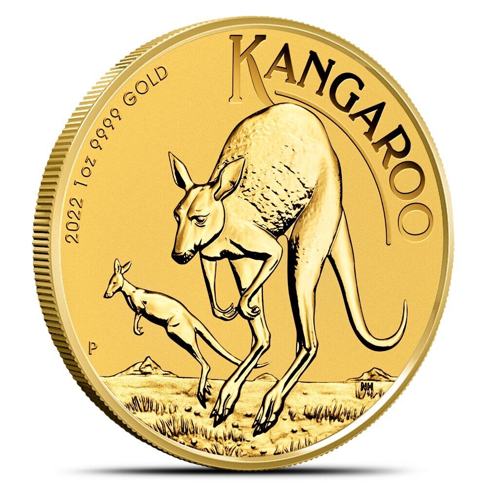 2022 1 oz Australian Gold Kangaroo - Brilliant Uncirculated