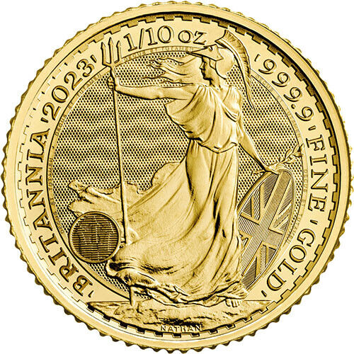 2023 1/10 oz British Gold Britannia Coin - King Charles Obverse