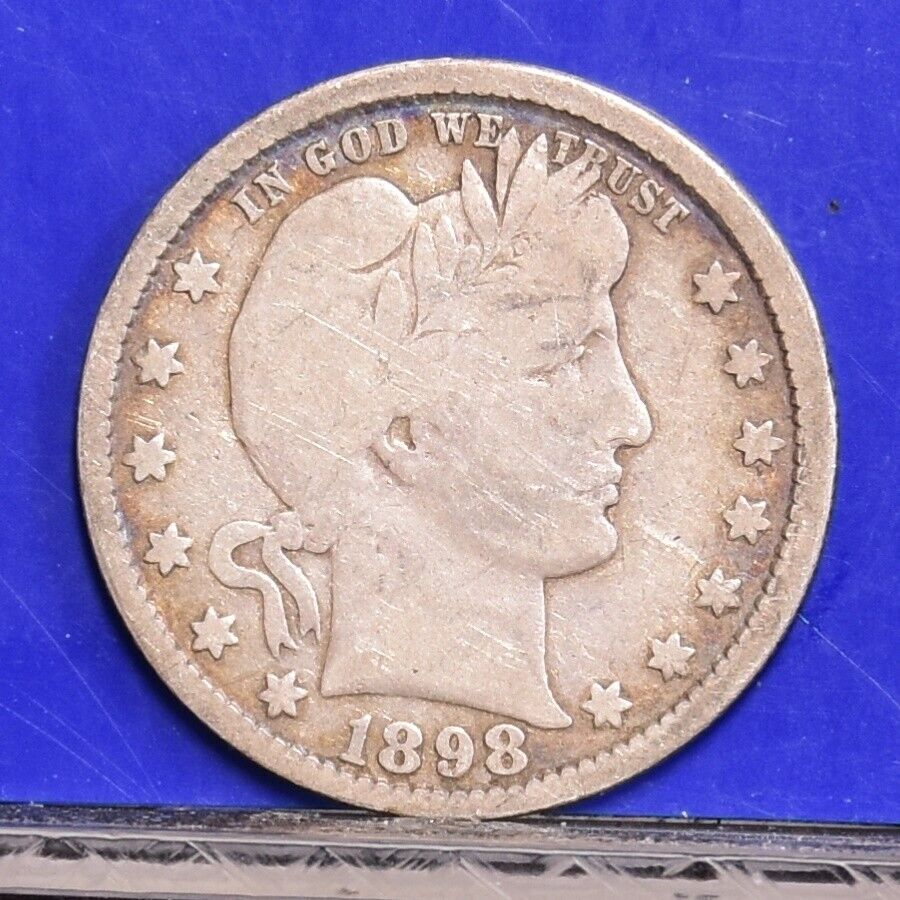 1898 Barber Quarter - F Details, ReToned