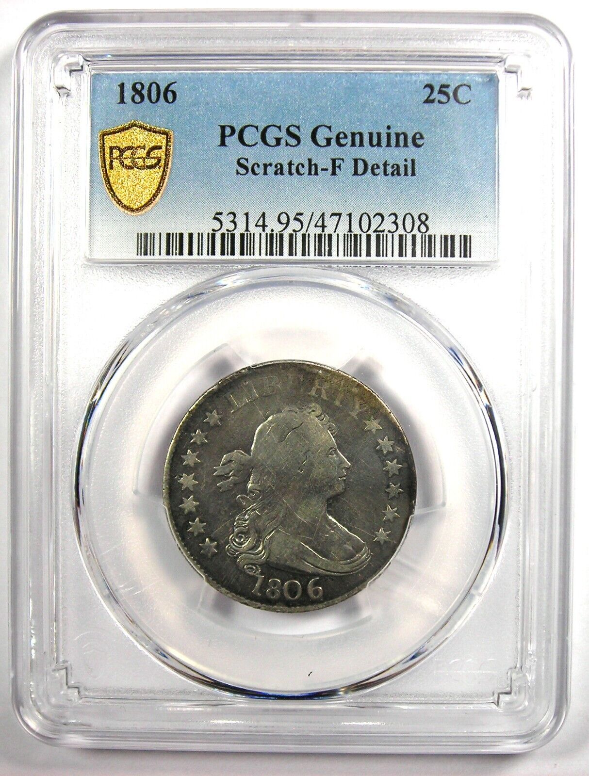 1806 Draped Bust Quarter - PCGS Certified - Rare