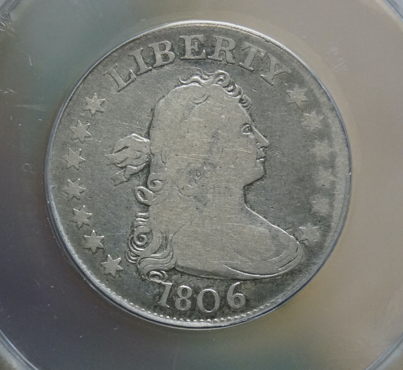 1806 Draped Bust Quarter ANACS VG8 - Rare Coin