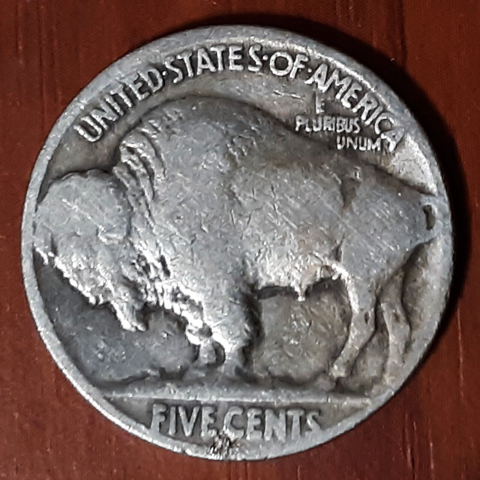 1935 Buffalo 5C with Errors: Double Die Rev- Lamination