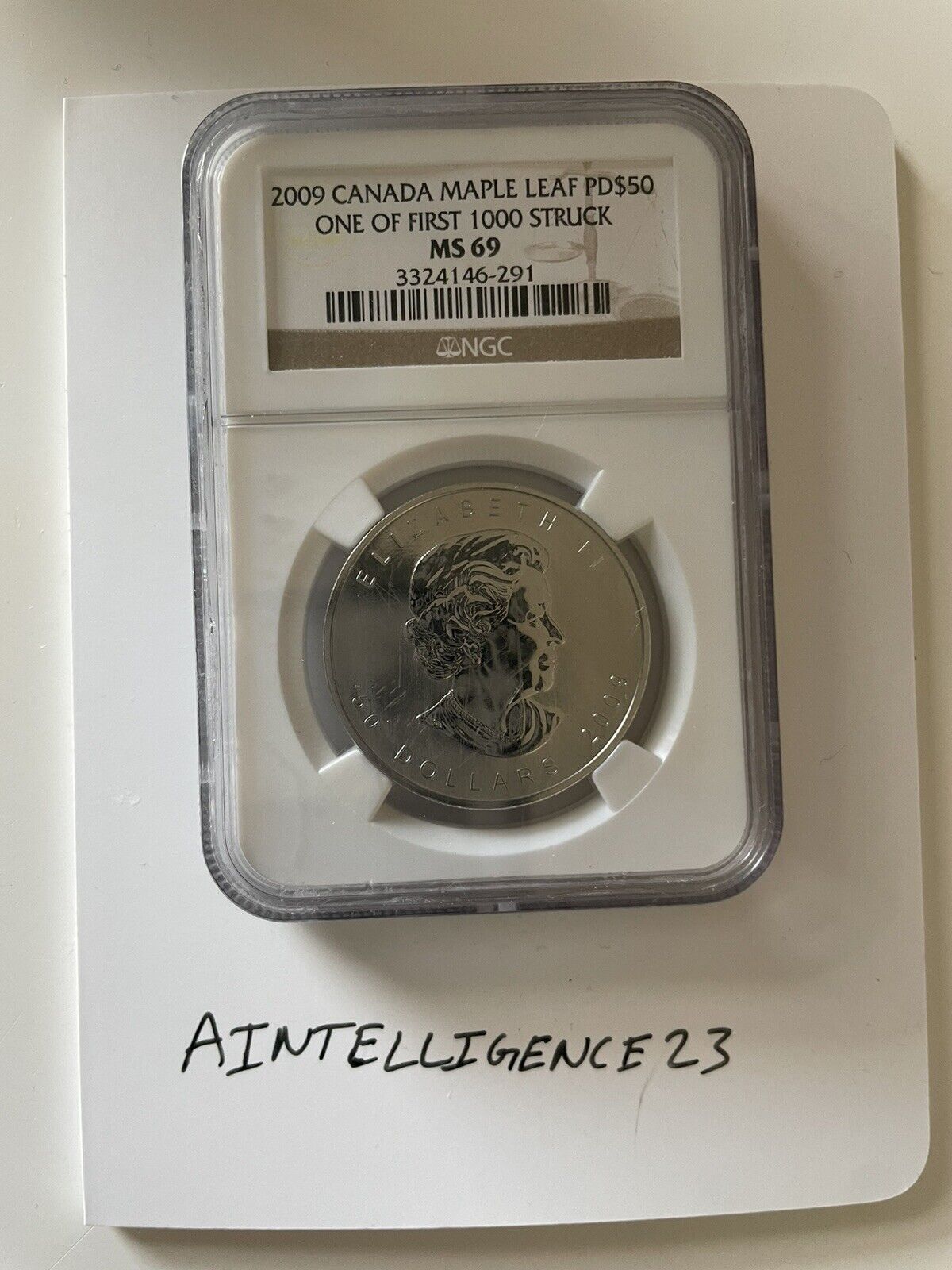 2009 1 Oz Canadian Maple Palladium - MS-69