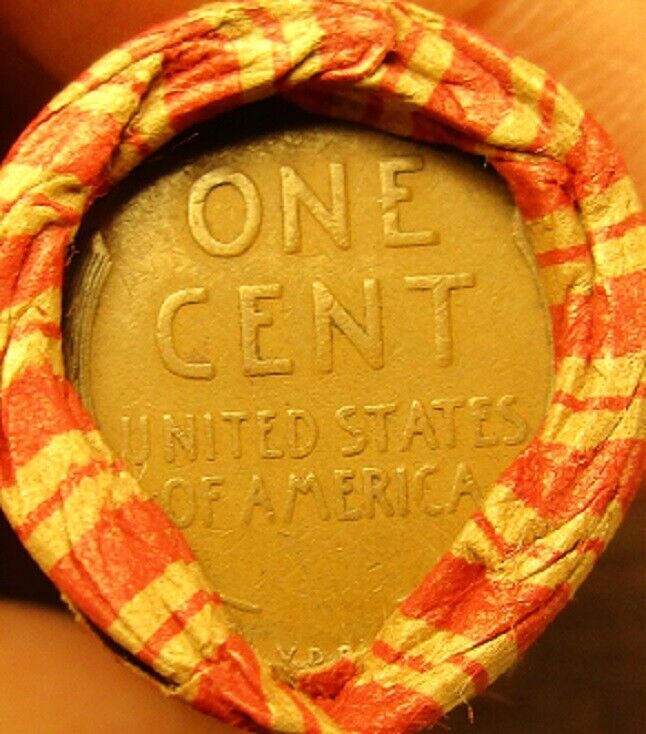 1909 VDB Capped Wheat Penny Roll with Uncirculated Ends