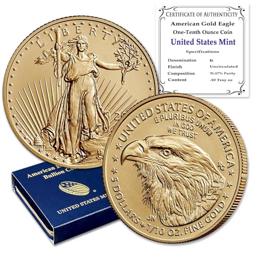 2024 American Gold Eagle Coin 1/10 oz BU