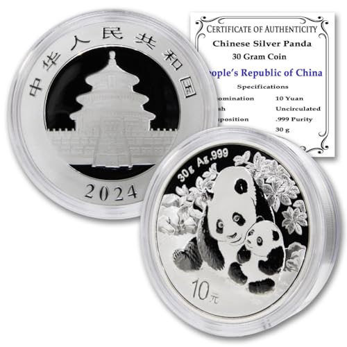 2024 Silver Chinese Panda Coin 30g with COA