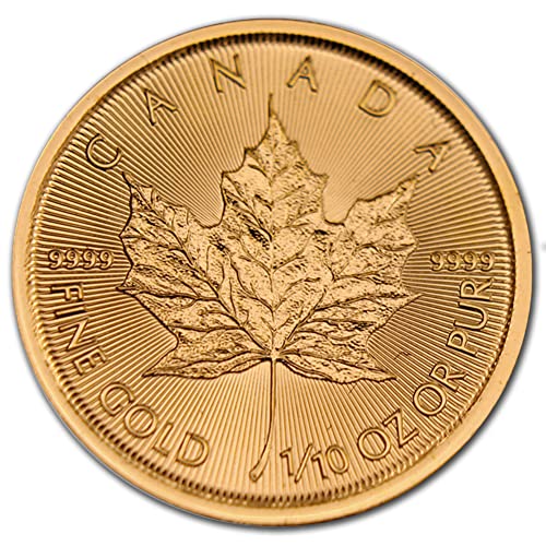 1/10 oz Canadian Gold Maple Leaf Coin BU Authenticity