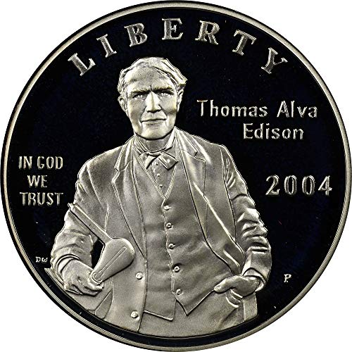 2004 S Thomas Alva Edison Silver Dollar Proof