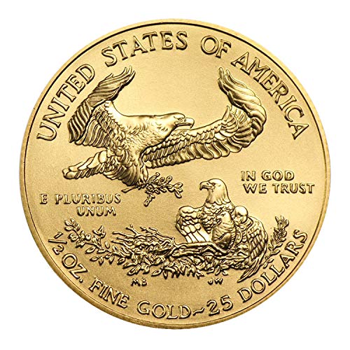 1/2 oz Gold American Eagle $25 Brilliant Uncirculated