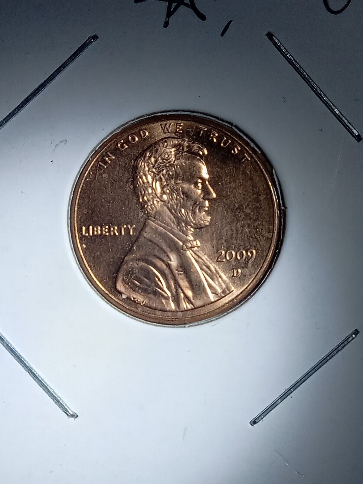 2009 Penny with Doubled Thumb and Die Chip