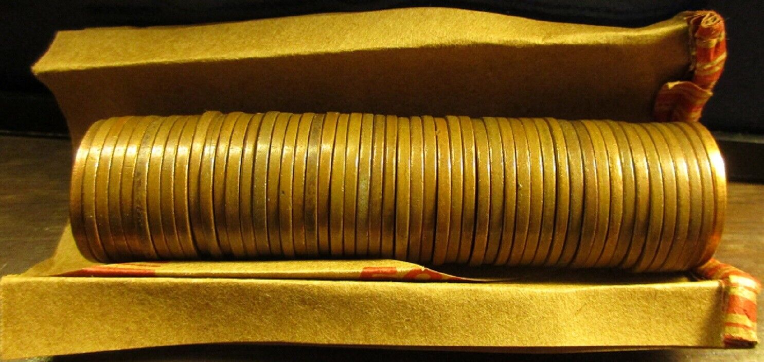 1909 VDB Capped Wheat Penny Roll with Uncirculated Ends