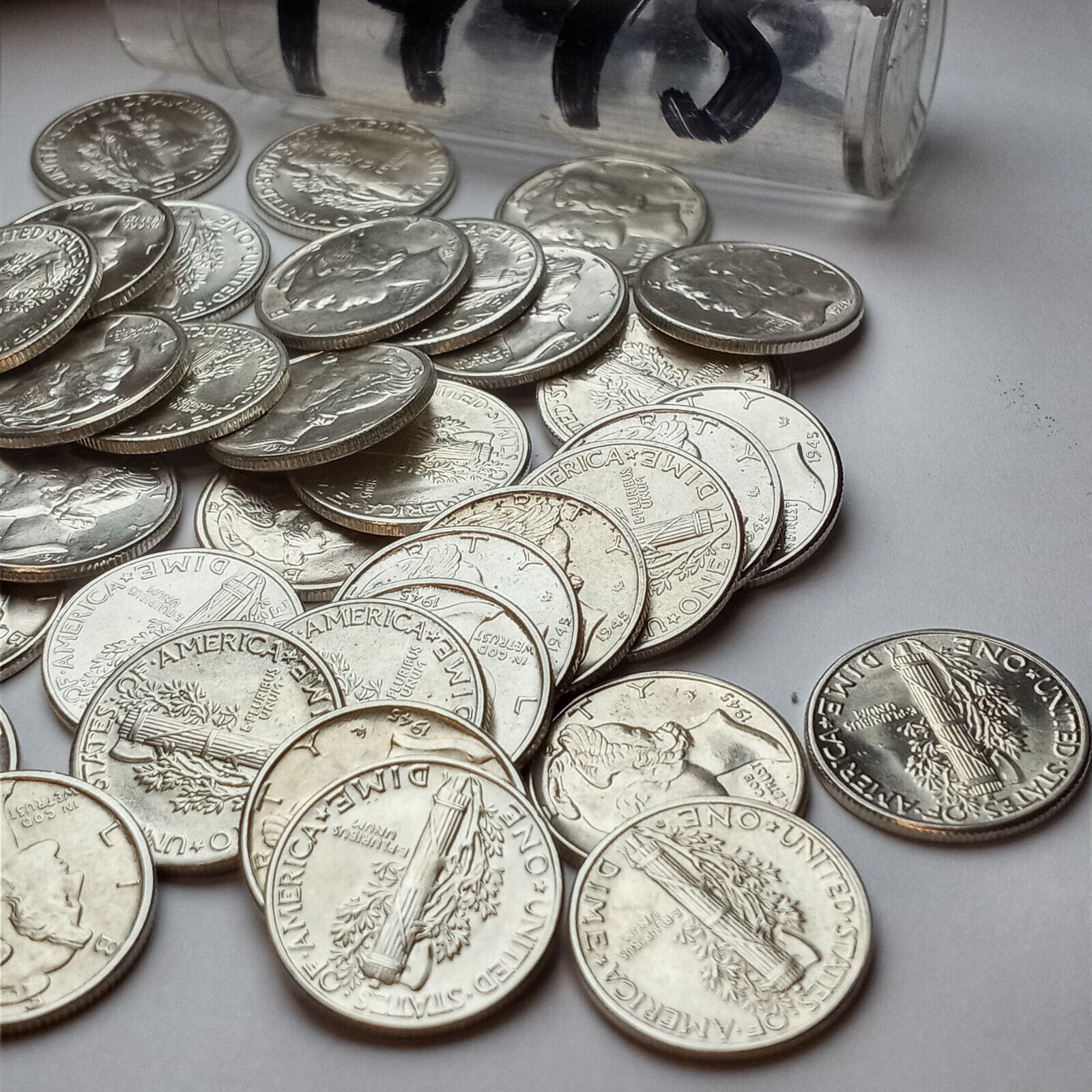 1945-D Mercury Dime 90% Silver Denver Choice BU