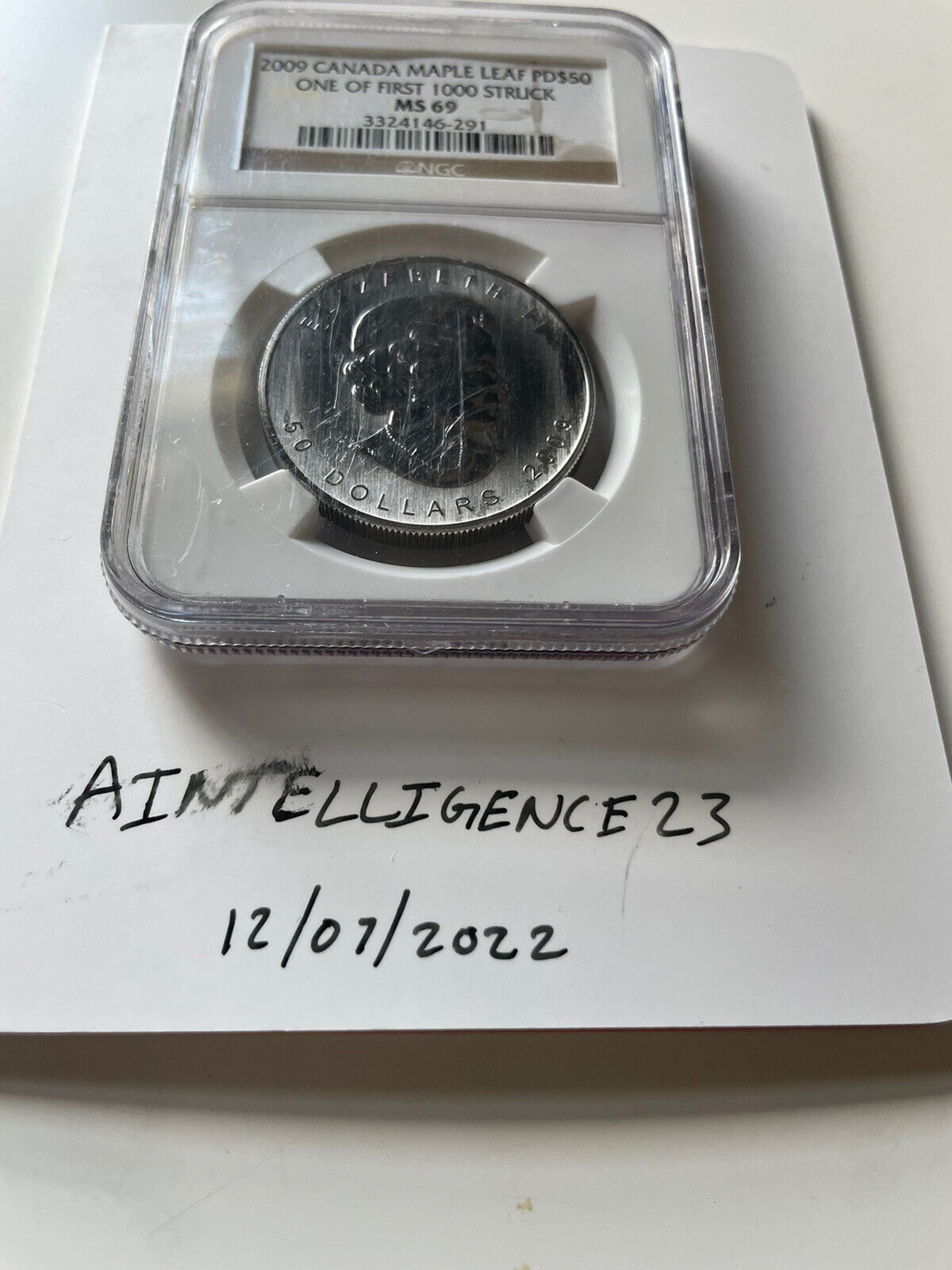 2009 1 Oz Canadian Maple Palladium - MS-69